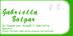 gabriella bolgar business card